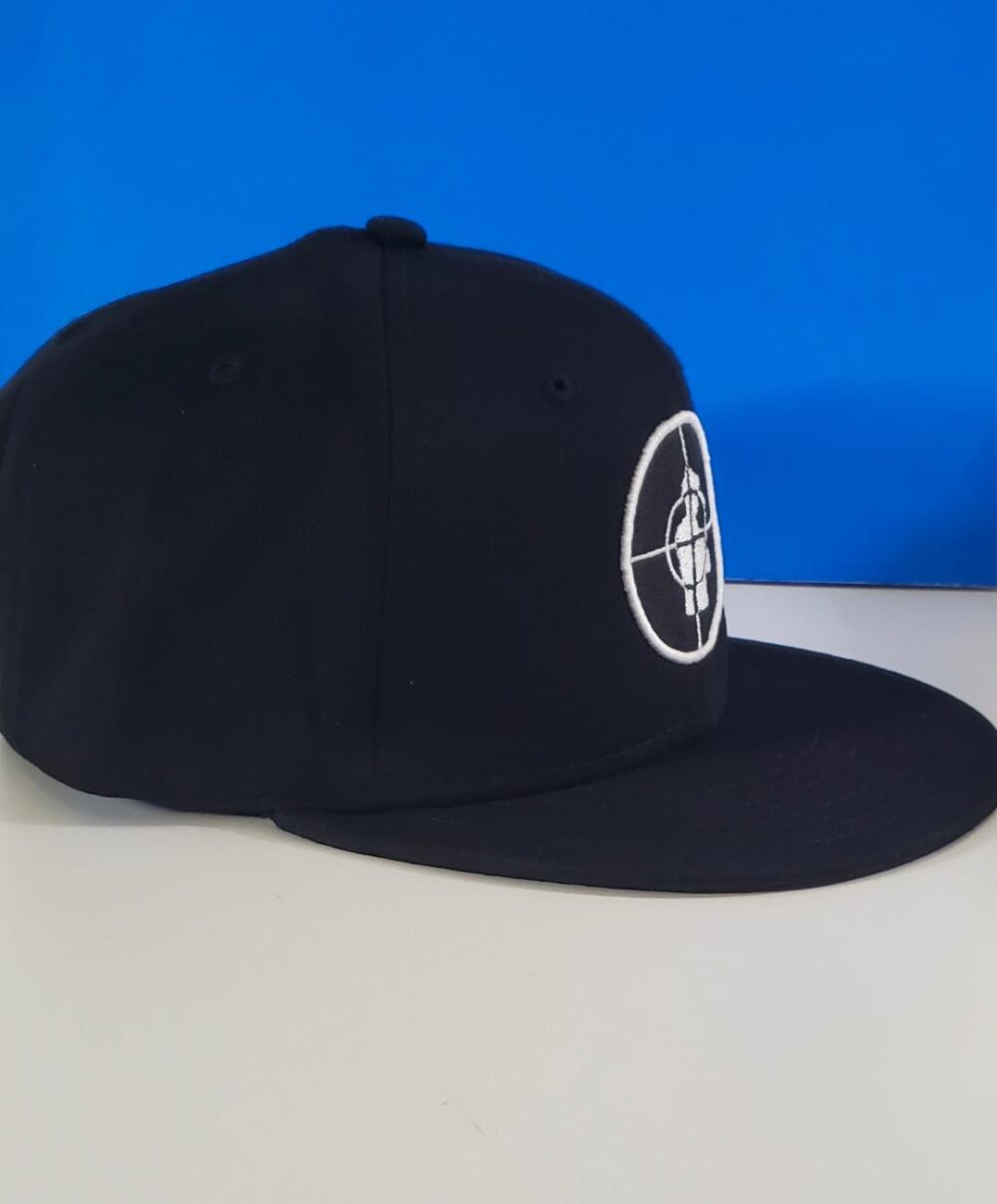 Public Enemy Old School Snapback 90s Logo Hat (Black) - Image 4